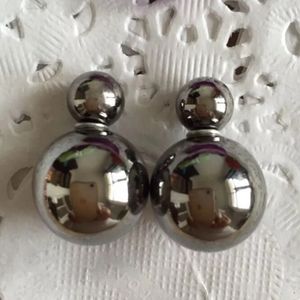 🔘Metallic Grey Double Side Ball Earrings🔘